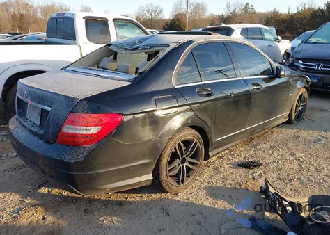 2012 Mercedes-Benz C 250 Sport from USA, damaged, VIN WDDGF4HB3CR216232